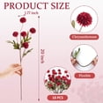 thumbnail image 3 of USPEED Fake Fall Flowers Faux Silk Pompon Mums, 10 Bulk Fake Mini Chrysanthemums with Stems, Artificial Kiku Flowers for Vase DIY Centerpieces Bouquet Floral Arrangements Decorations - Red, 3 of 9