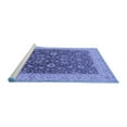 thumbnail image 2 of Ahgly Company Machine Washable Indoor Round Oriental Blue Traditional Area Rugs, 7' Round, 2 of 4
