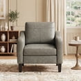 thumbnail image 6 of AFO Faux Leather Accent Chair Set of 2, Modern Living Room Armchair with Side Table and Pockets for Bedroom, Office and Small Place, Grey, 6 of 12