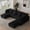 U shape - Black, variant on Wiilayok 130" Corduroy U-Shaped Modular Sectional Sofa 6-Seat Cloud Fluffy Couch Set for Living Room with Ottoman, USB Port, Cup Holder, Storage, Gray