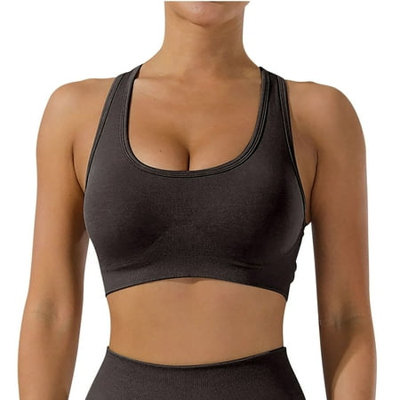 V Neck Bralettes for Women Back-Smoothing Bra Feature V-Neck Balconette Bra Style W-1118 Hook and Eye Closure Padded Strappy Sports Bras Coffee L