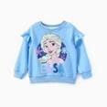 thumbnail image 3 of Disney Frozen Toddler Girls Swesatshirt Elsa/Anna Floral Ruffle Sleeve Top with Jogger Pants 2 Pieces Outfit Sets Sizes 2-6, 3 of 7