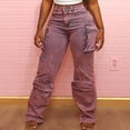 thumbnail image 2 of Womens High Waist Denim Jeans Wide Legs Distressed Bootcut Trendy Cargo Skinny Stretch Pants Bell Bottom Flare Jeans, 2 of 7