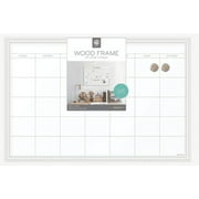 U Brands Magnetic Calendar Whiteboard, 20" x 30", White Decor MDF Frame, 2441U