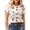 White, variant on Womens Tops Crewneck Short Sleeve Western Graphic T Shirts Casual Summer Blouses