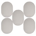 thumbnail image 1 of Furnish My Place Abstract Contemporary Geometrical View Square Pattern Modern Plush Two Tone High Low Pattern Rug, Home Decor Mat, Made in USA - Framed Brown, 1.5' x 2.25' Oval - Set of 5, 1 of 5