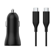 Auto Drive Car Kit PD 18W Car Charger with 3 C to C Charging Cable for USB-C Devices, Black