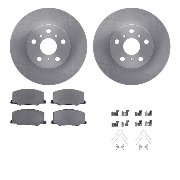 Dynamic Friction Company Front Brake Rotors with 5000 Advanced Brake Pads includes Hardware 6512-76260