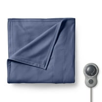 Sunbeam Royal Ultra Admiral Blue Heated Blanket 10 Heat Settings, Full