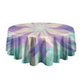 thumbnail image 5 of Tie Dye Pattern Round Tablecloth 60"x60",Wrinkle Wipeable Table Cloth for Kitchen Dining Room Picnic Patio Party, 5 of 6