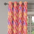 thumbnail image 2 of Ambesonne Abstract Grommet Curtain, Diamond Shapes Mosaic, 50" x 72", Orange Purple Pink, 2 of 6