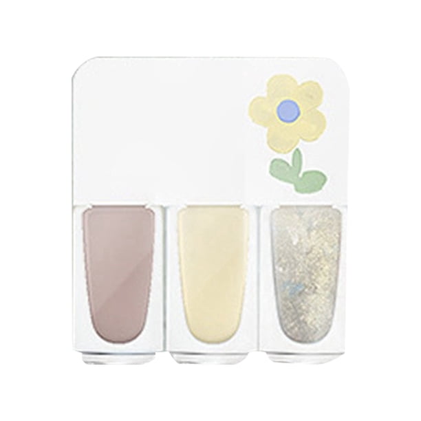 Esmalte de uñas de tres colores, sin horneado, secado rápido, set duradero, desprendible, a base de agua, manicura, 1 ml