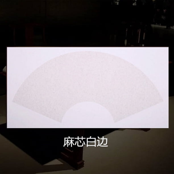 Xiao Hua 20 hojas de papel de arroz chino en forma de abanico de caligrafía, papel de caligrafía, papel de impresión, papel artesanal, anuncio de libros, 26 x 13 pulgadas, abanico A