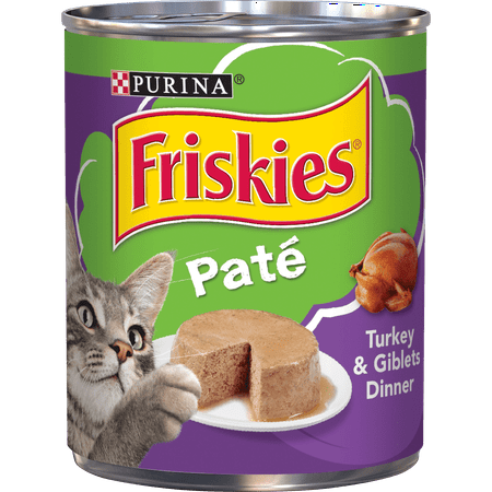 Friskies Pate Wet Cat Food, Turkey & Giblets Dinner - (12) 13 oz. (Best Inexpensive Canned Cat Food)
