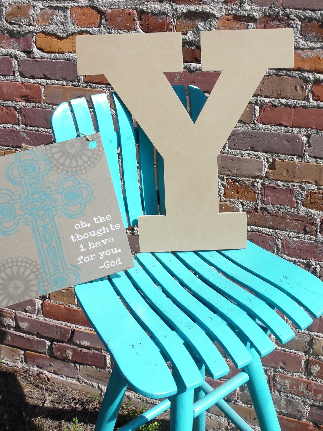 6" Y, Wood Unfinished Wall Letter, Rockwell Font, BuildACross