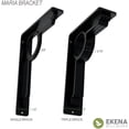 thumbnail image 2 of Ekena Millwork 2"W x 5 1/2"D x 8"H Maria Wrought Iron Bracket, (Triple center brace) (6-Pack), 2 of 4