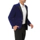 thumbnail image 4 of BLAZER DE VELVET CHIC PARA HOMBRE CON UN BOTÓN, TRAJE DE FIESTA PROM TUXEDO, CHAQUETA DE CENA XL AZUL, 4 of 7