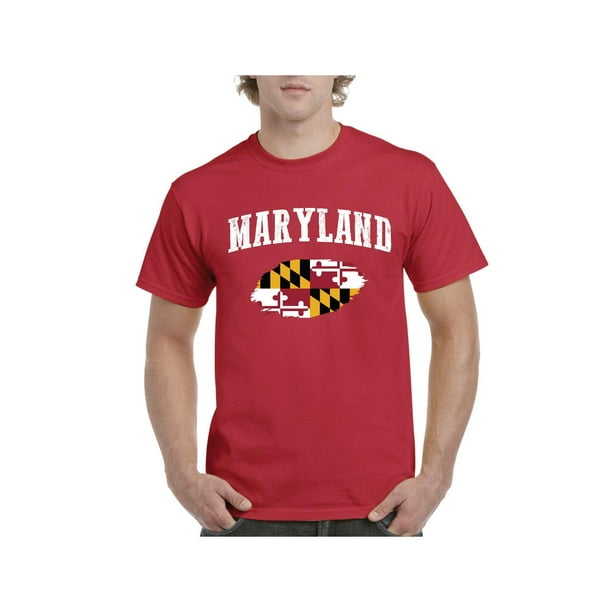 Mom's Favorite - Mens Maryland State Flag Short Sleeve T-Shirt ...