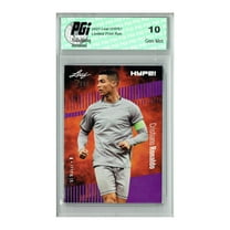 Cristiano Ronaldo 2023 Leaf HYPE! #110 Purple SP, Just 10 Made Trading Card PGI 10