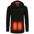 thumbnail image 5 of Sailwind Men's Heated Hoodie with Battery Pack 10000mAh,3 Heating Level Winter Outdoor Full Zip Hooded Sweatshirt for Men,Black,Size L, 5 of 8