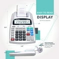 thumbnail image 4 of Commercial Printing Calculator, 12-Digit LCD Display, 2.03 Lines/Second, Two-Color Printing, AC Adapter (Silver), 4 of 8