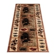 thumbnail image 2 of BizChair 2'x7' Cabin/Lodge Area Rug Runner with Bear and Cub Scene, 2 of 6