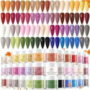 BORN PRETTY Acrylic Powder Set 36 Colors Fall Winter Acrylic Nail Powder Red Purple Green Blue Professional Polymer 3D Acrylic Nail Art Kit for French Nails Extension Nail Carving Christmas Gift Set
