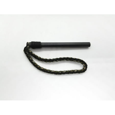 Ferro Rod Fire Starter - The BigDaddy - Green Camo - 6in by 1/2in with 550 Paracord Loop Handle by Sirius