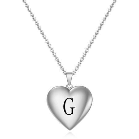 DESIGNICE 2026 New Initial Necklaces for Women,Personalized Engraving Silver Initial Necklace for Women,Long Lasting Shine Titanium Steel Dainty Necklace,Customizable Initial Necklace,G