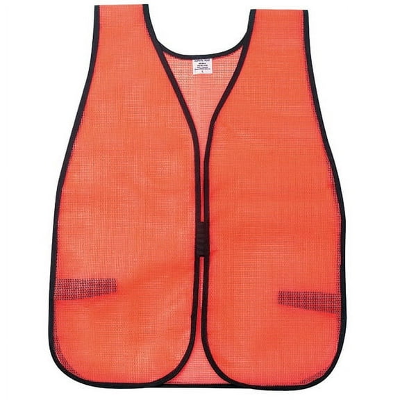 MCR Safety General-Purpose Mesh Vest, Orange w/o Stripes (5 Units)