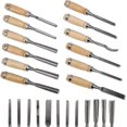 thumbnail image 2 of Professional Wood Carving Chisel Set - 12 Piece Sharp Woodworking Tools w/Carrying Case - Great for Beginners, 2 of 5