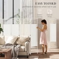 thumbnail image 4 of HOMCOM 5.6ft Folding Room Divider, Freestanding Privacy Screen for Bedroom, 4 of 10