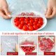 thumbnail image 4 of Bolsas de almacenamiento frescas de 200 piezas Zhivalor cubiertas de almacenamiento elásticas para verduras o frutas, 4 of 5