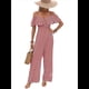 thumbnail image 3 of Plisados A Rayas para Mujer, Elegantes, de Verano, con Tirantes y Pantalones de Pierna , . Vino Tinto XL, 3 of 7