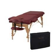 The Best Massage Table Two Fold Burgundy Portable Massage Table - PU Leather High Quality