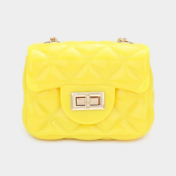 Quilted Jelly Mini Micro Crossbody Bag