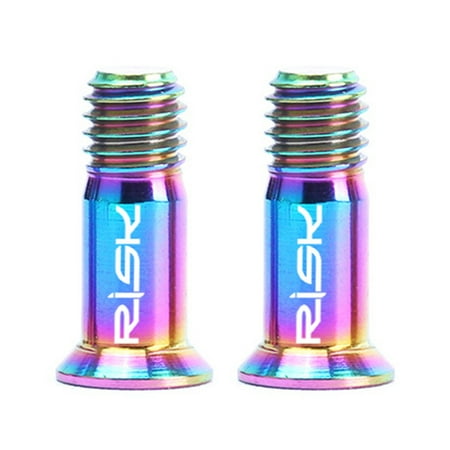 RISK 2PCS Titanium Rear Derailleur Jockey Wheel Bolt for MTB Road Bike M5×14.2mm Bike Guide Roller Bolt Screw