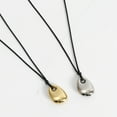 thumbnail image 6 of BELOWSYALER Modern Bean Pendant Necklace Black PU Leather Cord Neckchain Adjustable Clavicle Chain Jewelry for Fashion Forward Women, 6 of 9
