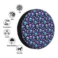 thumbnail image 4 of Honeii Blue Skull Flower Print Tire Covers, Waterproof Anti-UV Sun Snow Rain Tire Covers for Trailers, RV, Camper, SUV, Truck-17 inch, 4 of 6