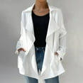 thumbnail image 4 of Niaviben Windbreaker for Women Womens Fall Jackets Lapel Coat Long Trench Coat for Women Jackets Light Jackets for Women White XL, 4 of 6