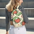 thumbnail image 7 of Balery Frog Hold Strawberry Vintage Canvas Backpack for Men and Women - Large Capacity, Durable Travel Laptop Bag for School, Work, Hiking, and Outdoor Activities, 7 of 7