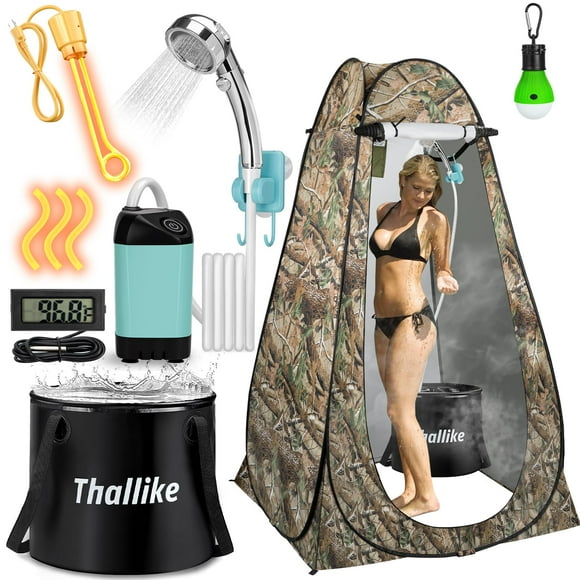 Kit de Ducha Portátil para Camping Thallike con Calentador de 1000W