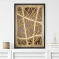 thumbnail image 2 of IDEA4WALL Framed Canvas Wall Art Interweaving Mesh Abstract Geometric Print Minimal Brown & Beige Abstract Modern Art Contemporary Relax/Calm for Living Room, Bedroom, Office - 24"x36" Black, 2 of 5