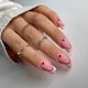 thumbnail image 1 of 24 Pieces Medium Square Fake Nails, French Press on Nails Acrylic Capsule Nails with Red Love Heart Design, Natural Artificial Ballerina Glue-on Nails, 1 of 4