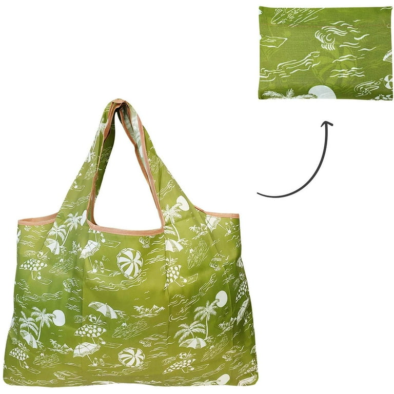 Reusable Nylon Foldable Shopping Bag Large Eco Friendly Grocery Bag  Reusable Tote Load Capacity 25KG 
