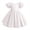 White, variant on IBTOM CASTLE Toddler Girls Satin Short Puff Sleeve Flower Girl Dress Baby Girl Birthday Party Ruffle Formal Bowknot Wedding Guest Dress 2-3T White