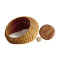 thumbnail image 3 of koolsoo Cat Basket Bed Imitation Rattan Breathable Handmade Cats Small Dogs Cat Nest light brown, 3 of 9