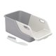 thumbnail image 4 of Arenero para gatos, inodoro para gatos, bandeja para cama de mascotas, semicerrado, regalos, parte delantera rebajada Blanco Gris, 4 of 9