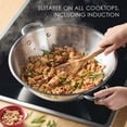 thumbnail image 5 of Rachael Ray Professional Stainless Steel Induction Wok, 14 Inch, Silver, 5 of 7
