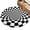 Black White, variant on Round Rugs 4Ft, Black White Checkered Round Area Rug Washable Indoor Throw Carpet, Modern Abstract Art Soft Non Slip Circle Rug for Kitchen Nursery Room Home Decor Aesthetic